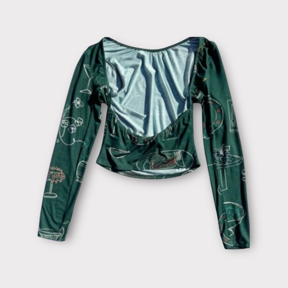 LISA SAYS GAH Rowan Top in Set the Table Forest Size M - Picture 8 of 10